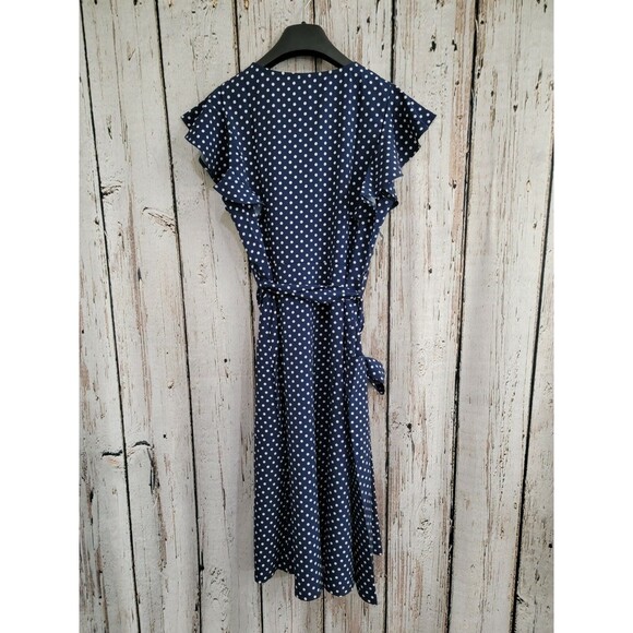 LRN Women's Small MITILLY Women's Summer Boho‎ Polka Dot V Neck Swing Dress NEW - Picture 5 of 7